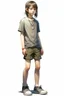 Placeholder: 13 years girl, tomboy dress, realistic style