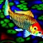 Placeholder: Ultra detailed Drawing in oil on canvas of Stained Glass Koi fish ,extremely detailed digital painting, extremely detailed face,crystal clear Big eyes, mystical colors ,perfectly centered image, perfect composition, rim light, beautiful lighting,masterpiece,8k, stunning scene, raytracing, anatomically correct, in the style of robert e howard and Ken Kelley and Ohrai Noriyoshi and Simon Bisley and tomzj1