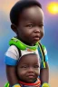 Placeholder: african baby in space, high detail