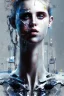 Placeholder: Danish singer MØ face,Abstract Yoji Shinkawa,cyberpunk,