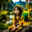 Placeholder: amime girl with scenery in Vietnam