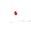 Placeholder: hyper-minimalism, lots of negative blank white space, from a great distance a Red Balloon floating Against a White Sky very far away, watercolor alcohol ink, hint of a landline on horizon, expansive, artistic