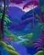 Placeholder: A purple jungle with a river painted by Henri-Robert Bresil