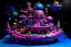 Placeholder: A dark magenta space station in a galaxy made out of toys designed in African pottery painted by Alexej von Jawlensky