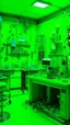 Placeholder: A lime green laboratory with cybernetic slime painted by Pablo Picasso