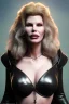 Placeholder: Kim Basinger as evil queen in black leather, busty, cleavage, curvy, angry, happy, stern look. character design by cory loftis, fenghua zhong, ryohei hase, ismail inceoglu and ruan jia. unreal engine 5, artistic lighting, highly detailed, photorealistic, fantasy