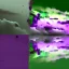 Placeholder: a texture of a grey sky violently exploding and raining dirty grey hues of purple, green, and brown that partially muddy the sky and make it ugly, surreal, dreamlike