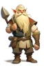 Placeholder: young handsome blonde nomadic dwarf with wargong dnd