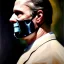 Placeholder: Ultra detailed fullbody Portrait in oil on canvas of Hannibal Lecter with mask,intense stare, extremely detailed digital painting, extremely detailed face,crystal clear Big Glowing eyes, mystical colors ,perfectly centered image, perfect composition, rim light, beautiful lighting, 8k, stunning scene, raytracing, anatomically correct, in the style of robert e howard and Ken Kelley and Ohrai Noriyoshi and Simon Bisley and tomzj1