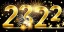 Placeholder: Happy New Year 2023 - golden numbers in holiday night 2023