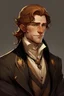 Placeholder: dnd fantasy 27 year old nobility ginger brown hair man in a noble suit