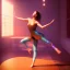 Placeholder: disco yoga, Beautifully Lit, Bioluminescent by Stanley Artgerm Lau, realism, two legs