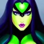 Placeholder: ultra detailed fullbody portrait of beautiful booty busty Raven teen titans, wearing darkblue skintight costume, extremely detailed digital painting, intrincate, extremely detailed smiling face,crystal clear Big Green eyes, in the style of adam hughes , mystical colors , perfectly centered image, perfect composition, rim light, beautiful lighting,8k, stunning scene, raytracing