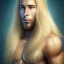 Placeholder: man with long blond hair, obese