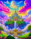 Placeholder: a photorealistic detailed cinematic image of a beautiful vibrant iridescent future for human evolution, spiritual science, divinity, utopian, cumulus clouds, ornate architecture, isometric, by david a. hardy, kinkade, lisa frank, wpa, public works mural, socialist