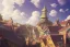 Placeholder: a wholesome animation key shot of a traditional city with tiled roofs, architecture, very detailed, medium shot, studio ghibli, pixar and disney animation, sharp, rendered in unreal engine 5, anime key art by greg rutkowski, bloom, dramatic lighting, blue sky with clouds