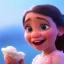 Placeholder: cute, smileing girl eating ice cream, Pixar, disney, cinema lighting, gaming, 8k, magic, love --q 1 --v 4
