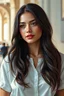 Placeholder: College pictures of beautiful woman oil painting style, for famous artists , ultra high quality, 8k, cinematic