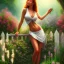 Placeholder: women in the garden full image