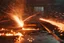 Placeholder: Hot steel in industrial work. streams of molten metal, sparks fly. Camera settings : Full-frame , 100mm lens, f/1.2 aperture, ISO 100, shutter speed 60 seconds. Cinematic lighting, Unreal Engine 5, Cinematic, Color Grading, real time Photography, Shot on 70mm lense, Depth of Field, DOF, Tilt Blur, Shutter Speed 1/2500, F/13, White Balance, 45k, Super-Resolution, Megapixel , ProPhoto RGB, VR, tall, epic Lighting, Backlight, Natural Lighting, Incandescent