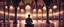 Placeholder: Hyper Realistic Man Praying & Ramadan Lights inside a beautiful mosque at night