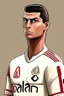 Placeholder: Cristiano Ronaldo wears the Egyptian Zamalek club jersey cartoon 2d