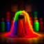 Placeholder: spaghetti rainbow monster, motion blur, 8k, downlight, soft light, depth of field, photorealism, trending on art station, lotsa detail