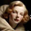 Placeholder: Hyper realistic, doll face, greta garbo, dreaming