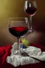 Placeholder: Wine drops from a fork looking down into a red wine glass in which a beautiful woman bathes on a modern kitchen counter, on embroidered lace, Hyper realistic, oil on canvas award winning fantastic view ultra detailed acrylic art Ultra realistic Impressionism Surrealism simen johan, sharp focus intricate oil on canvas cinematic lighting photorealistic high detail ultra detailed crisp quality in sunshine