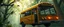 Placeholder: buss driver shaped like a rat flying through a sunken forest, rat monkeys in the trees
