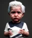 Placeholder: Pedro almodovar toddler, full body, white hair, diagonal shirt, dramatic lighting, hyper realistic