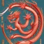 Placeholder: This Chinese Dragon has no horns. Its neck is very short; Its snout is vertically short, thin, long, and beak like. Its teeth are bent outwards. It has curved claws, quills, and spotted scales. Its tail is very long and thin.