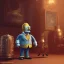 Placeholder: Full body, 3d render, homer simpson 1800's men style, 1800's hair style, 1800's men clothes style, robot, hyper realistic, octane render, unreal engine 5, 8k, palace background, uhd