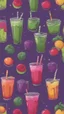 Placeholder: Gothic style iced juice shot, soft light, 90s cartoon style