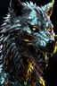 Placeholder: a scary silver wolf, partially cyborg, ultra realistic 12 ugh, dark and eary lighting, digital art, masterpiece