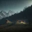 Placeholder: Five hunting people, sense of fear, mountain hut in the background, Alps, night sky, 8k, HD, cinematography, photorealistic, Cinematic, Color Grading, Ultra-Wide Angle, Depth of Field, hyper-detailed, beautifully color-coded, insane details, intricate details, beautifully color graded, Cinematic, Color Grading, Editorial Photography, Depth of Field, DOF, Tilt Blur, White Balance, 32k, Super-Resolution, Megapixel, ProPhoto RGB, VR, Halfrear Lighting, Backlight, Natural Lighting, Incandes