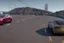 Placeholder: A Tesla 'Model Y' is racing at top speed, on the 'Golden Gate' bridge. (CINEMATIC, WIDE ANGLE LENS, PHOTO REAL)