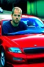 Placeholder: paul walker in a red car