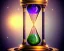 Placeholder: a glowing hourglass in a fantasy portal