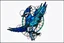 Placeholder: vitrail d'un geai bleu ailes déployées cyberpunk