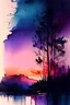 Placeholder: watercolor paint twilight