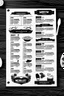 Placeholder: restaurant menu vector white and black