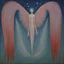 Placeholder: Since my angel stopped watching over me, he can freely unfold his wings and split the silence of the stars, semi-abstract painting by artist "Mark Rothko", by artist "Leonora Carrington"