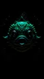 Placeholder: An aquatic creature of wonder and enchantment, a true masterpiece of nature that calls the abyss its home, on a plain black background, top view