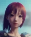 Placeholder: Anime girl cute neck head portrait, warrior costume, village, meditation, cyberpunk, 8k quality