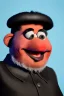 Placeholder: Waist up muppet Portrait, Kim Jong-un as muppet doll, black suit, photo studio, blue background, unreal engine 5, concept art, art station, god lights, ray tracing, RTX, lumen lighting, ultra detail, volumetric lighting, 3d.