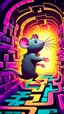 Placeholder: Sneak: "A cartoon rat glowing slightly as it dashes quickly through a maze, whimsical dungeon environment, playful, exaggerated motion, fantasy illustration, vibrant colors."