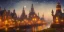 Placeholder: gothic painting of a victorian city in a fantasy starry night