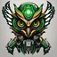 Placeholder: Prompt: "Create a compelling logo by combining a robotic owl face with techpunk aesthetics, exuding confidence and professionalism. Design it in a sharp, detailed vector style, utilizing 32K UHD resolution and 3D lighting effects against a white background. Use the colors Absolute Zero (#0048ba) and Acid Green (#b0bf1a) to ensure color harmony and an eye-catching design. The logo should convey simplicity, user-friendliness, and versatility while representing the concept of a tech-savvy mascot em