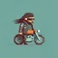 Placeholder: minimalistic character. biker